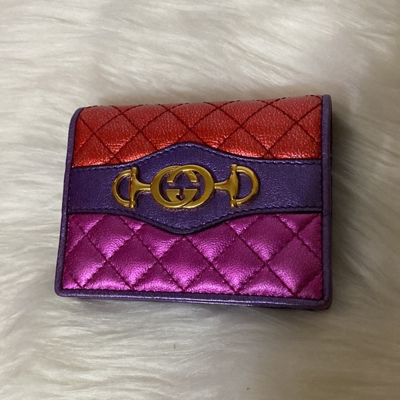 Authentic 2018 Gucci Small Wallet floral Lining Interior - Picture 16 of 16
